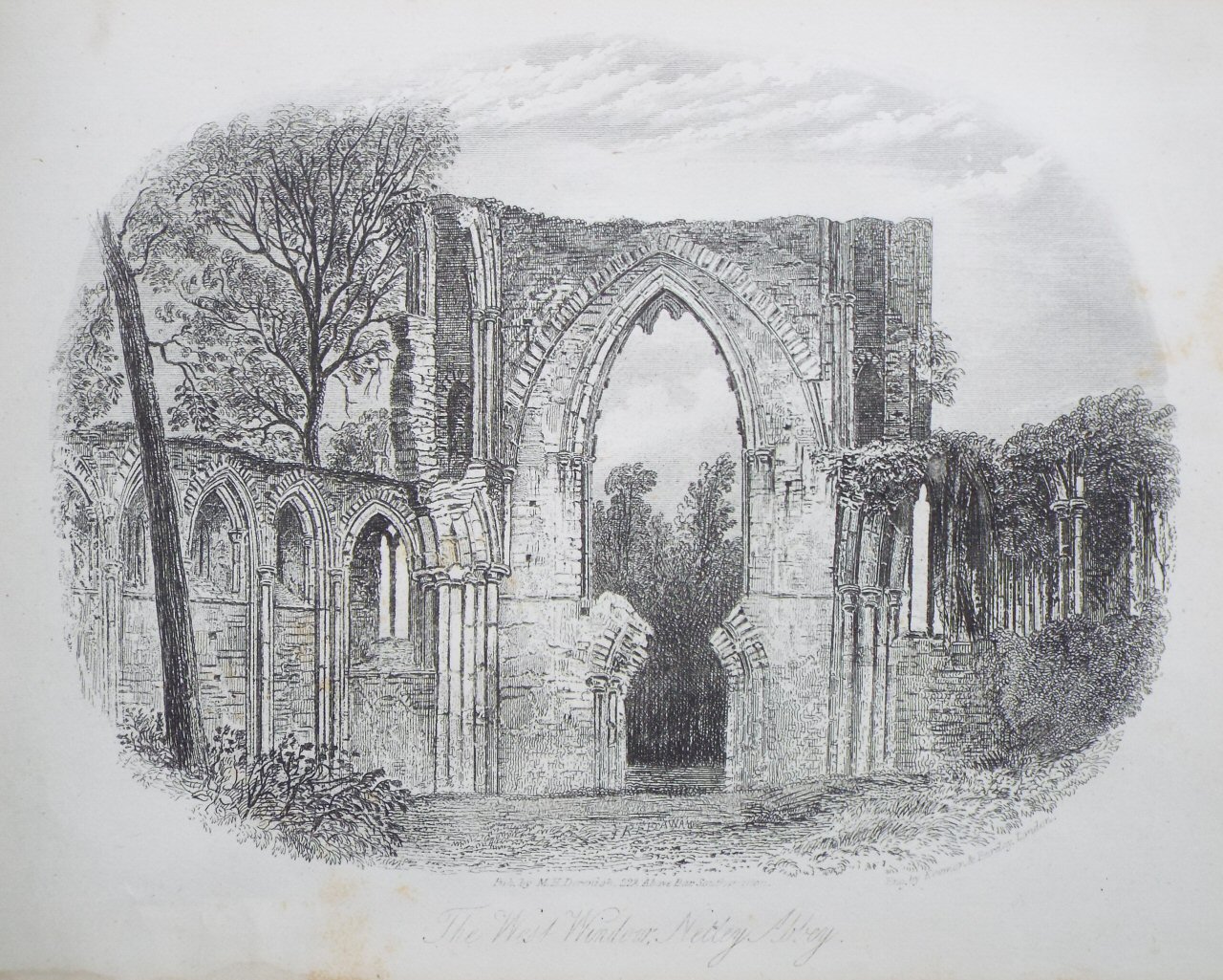 Steel Vignette - The West Window, Netley Abbey