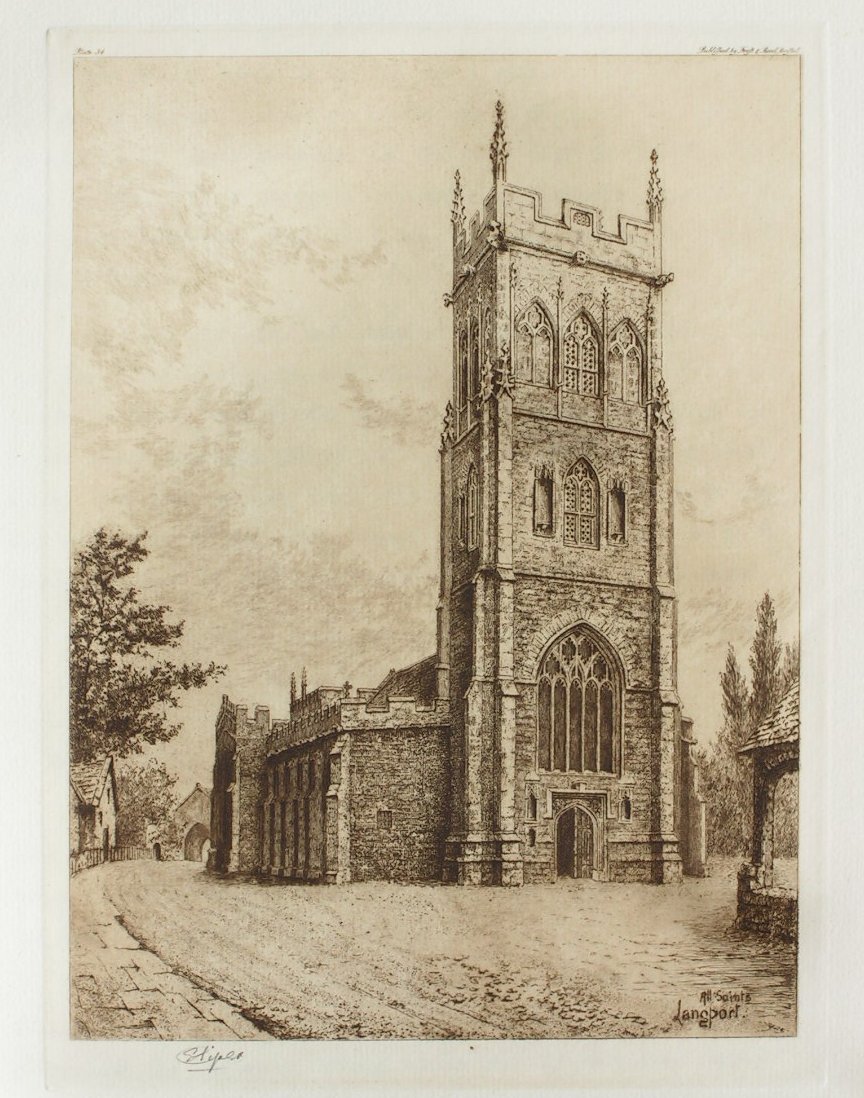 Etching - All Saints', Langport - Piper