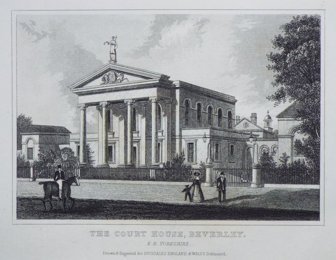 Print - The Court House, Beverley. E. R. Yorkshire.