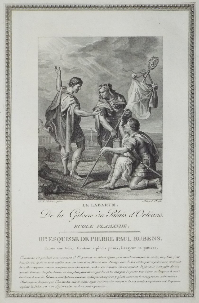 Print - Le Labarum. De la Galerie du Palais d'Orleans. Ecole Flamande. - 