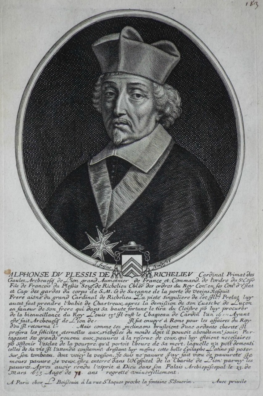 Print - Alphonse du Plessis de Richlieu