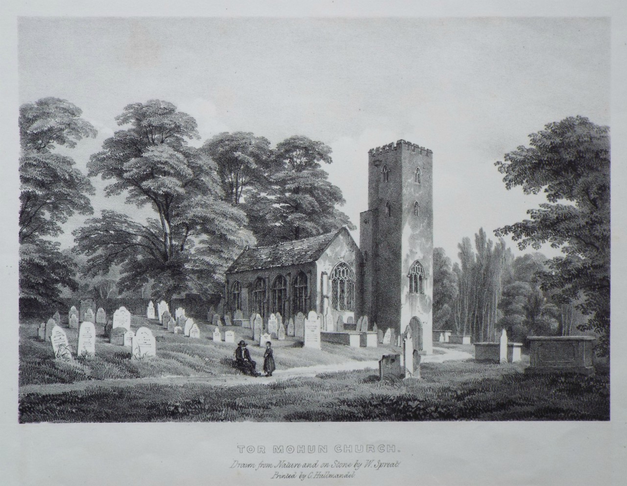 Lithograph - Tor Mohun Church. - Spreat