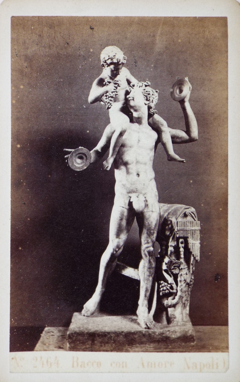 Photograph - Faun and Bacchus sculpture in Naples National Museum