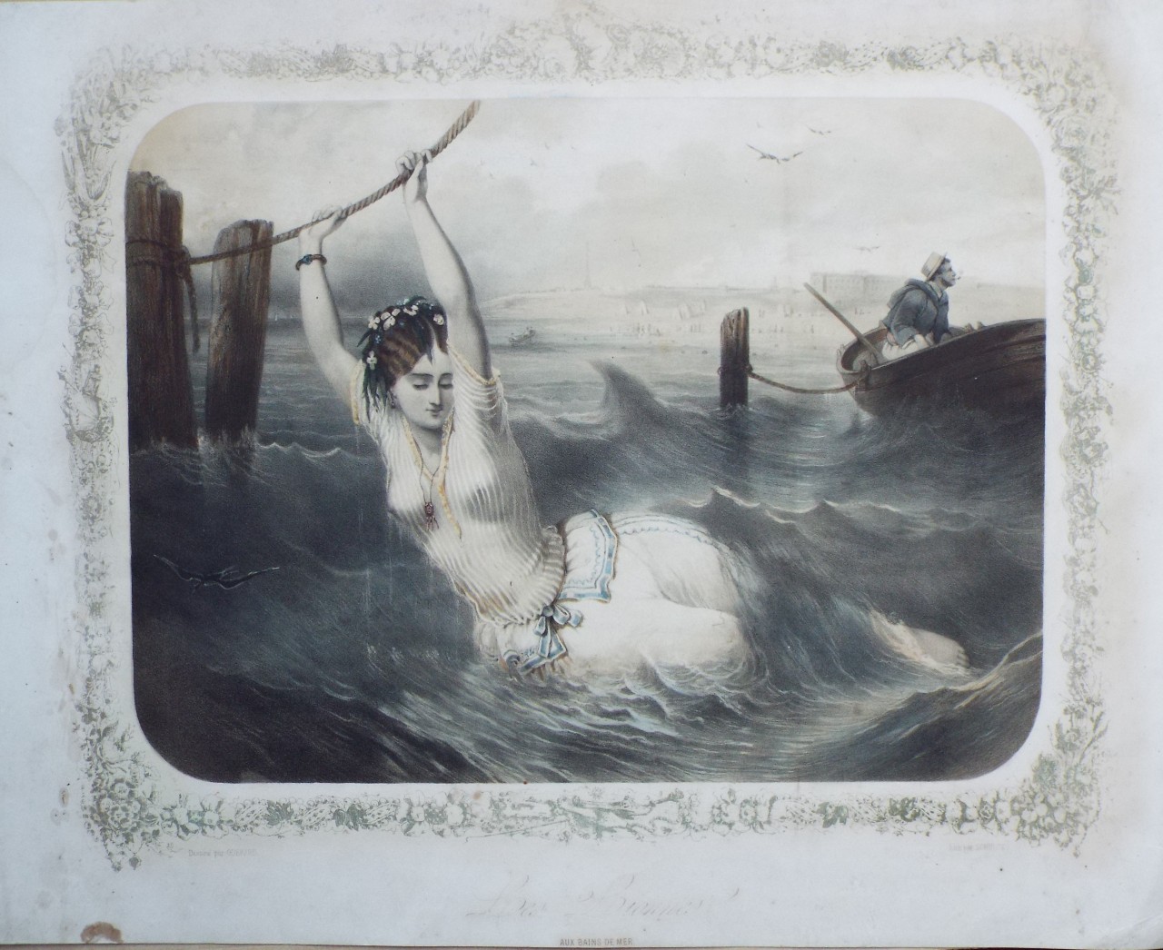 Lithograph - Les Lionnes aux Bains de Mer.