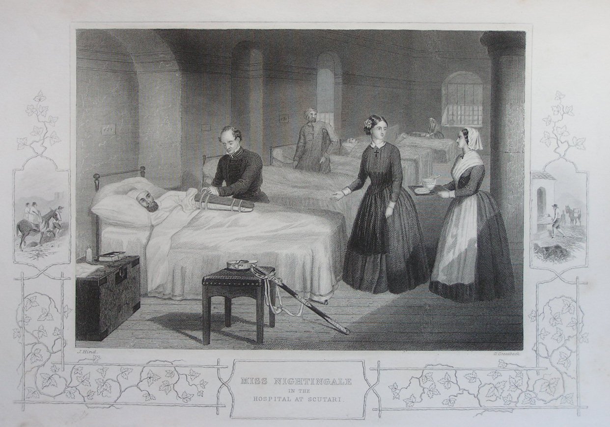 Print - Miss Nightingale in the Hospital at Scutari - Greatbach