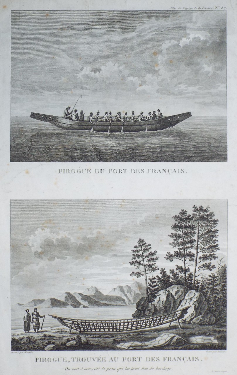 Print - Pirogue du Port de Francais.
Pirogue, Trouvee au Ports des Francais. - 