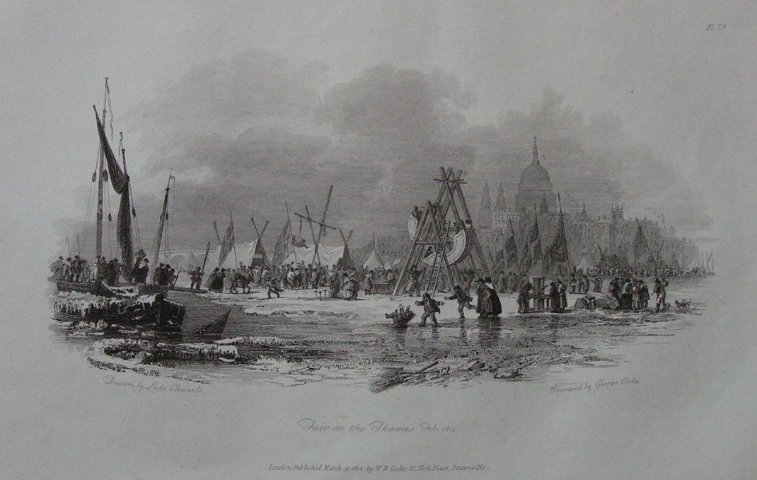Print - Fair on the Thames Feb.1814 - Cooke