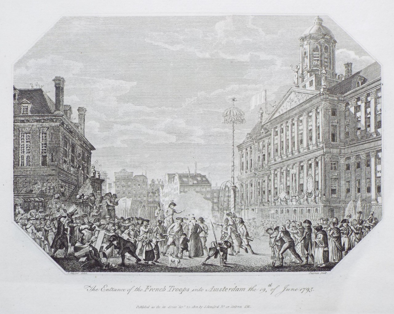 Print - The Entrance of the French Troops into Amsterdam the 19th of June 1795. - 