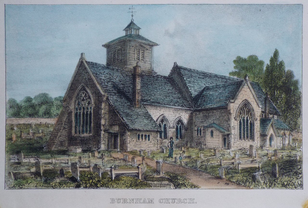 Lithograph - Burnham Church.