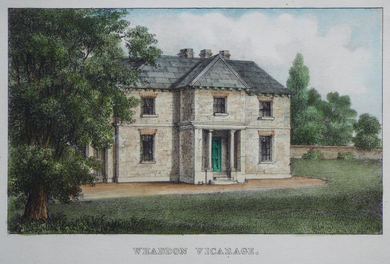 Lithograph - Whaddon Vicarage.