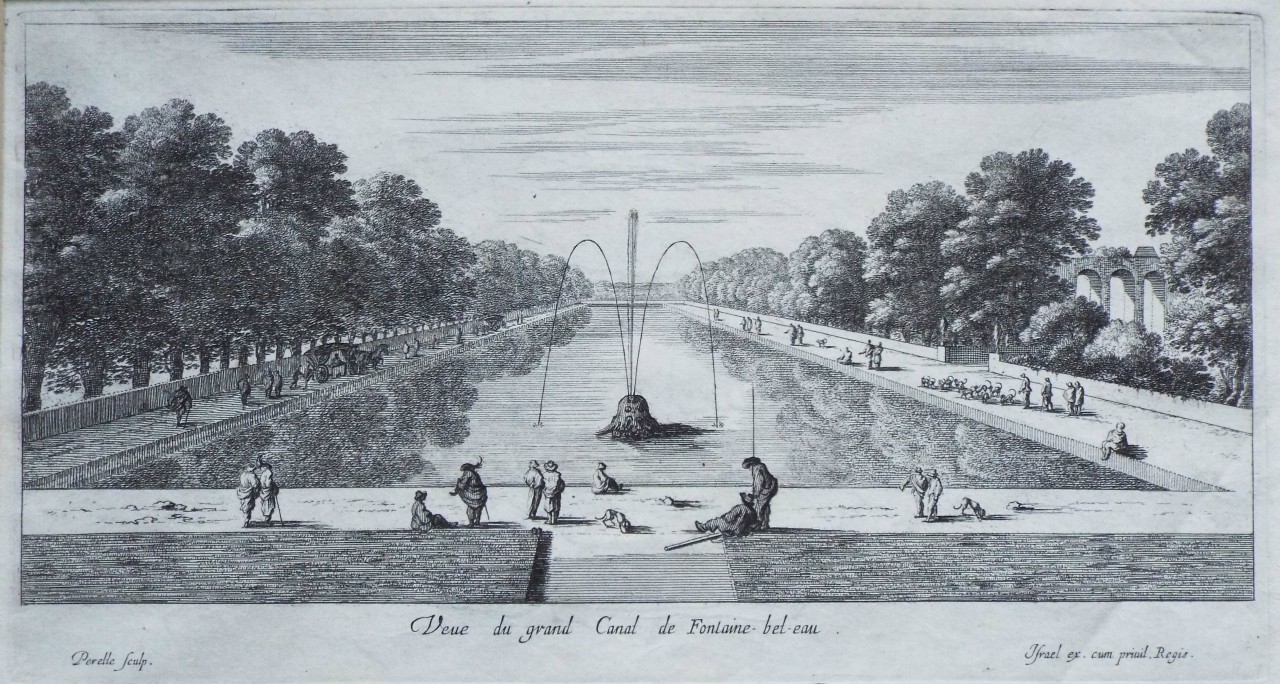 Print - Veue du grand Canal de Fontaine - bel - eau - 