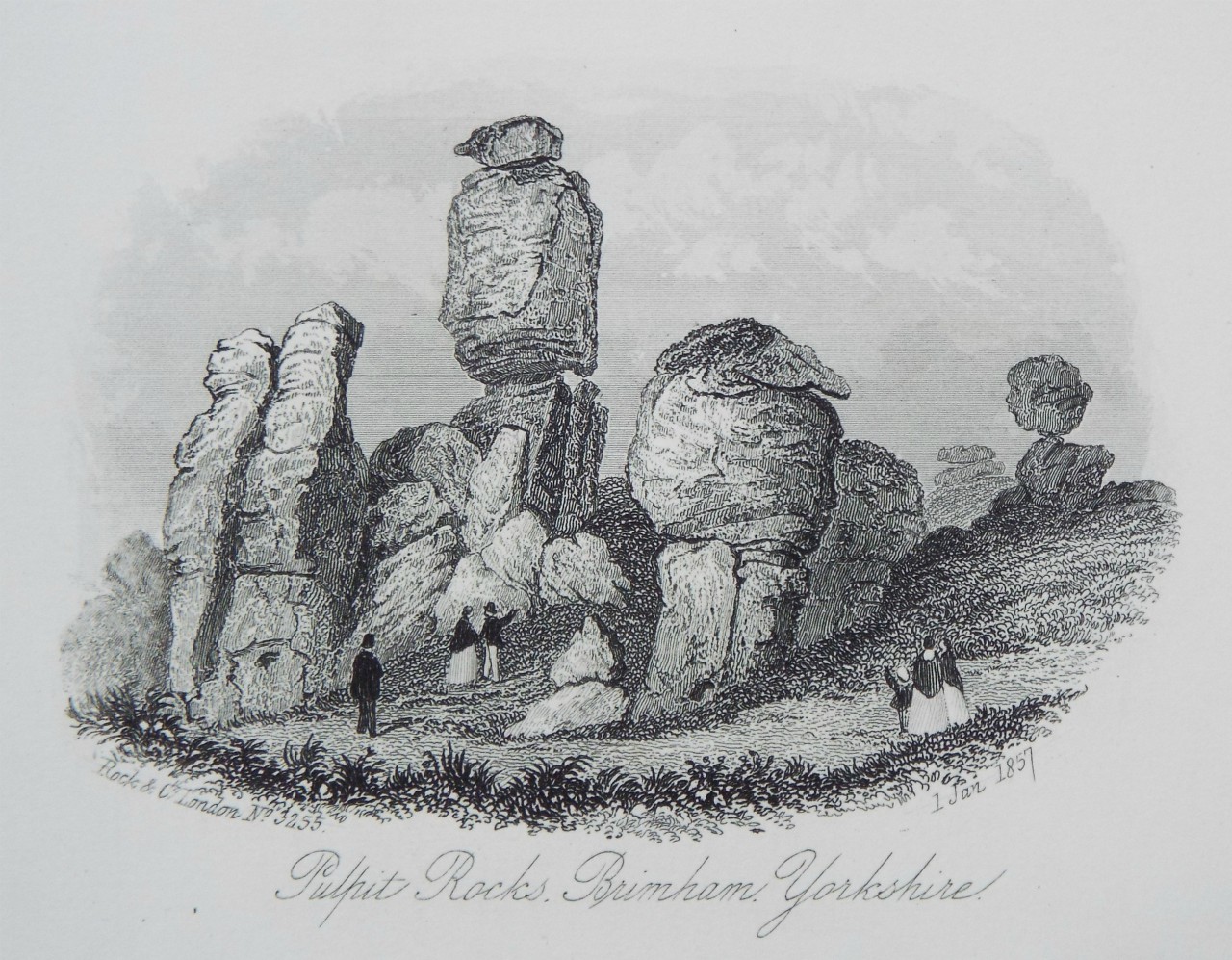 Steel Vignette - Pulpit Rocks, Brimham, Yorkshire. - Rock