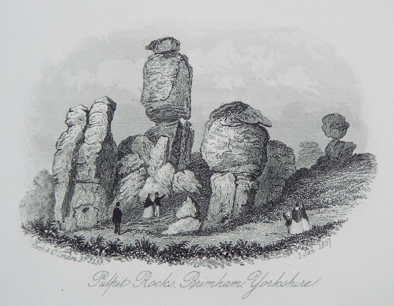 Steel Vignette - Pulpit Rocks, Brimham, Yorkshire. - Rock