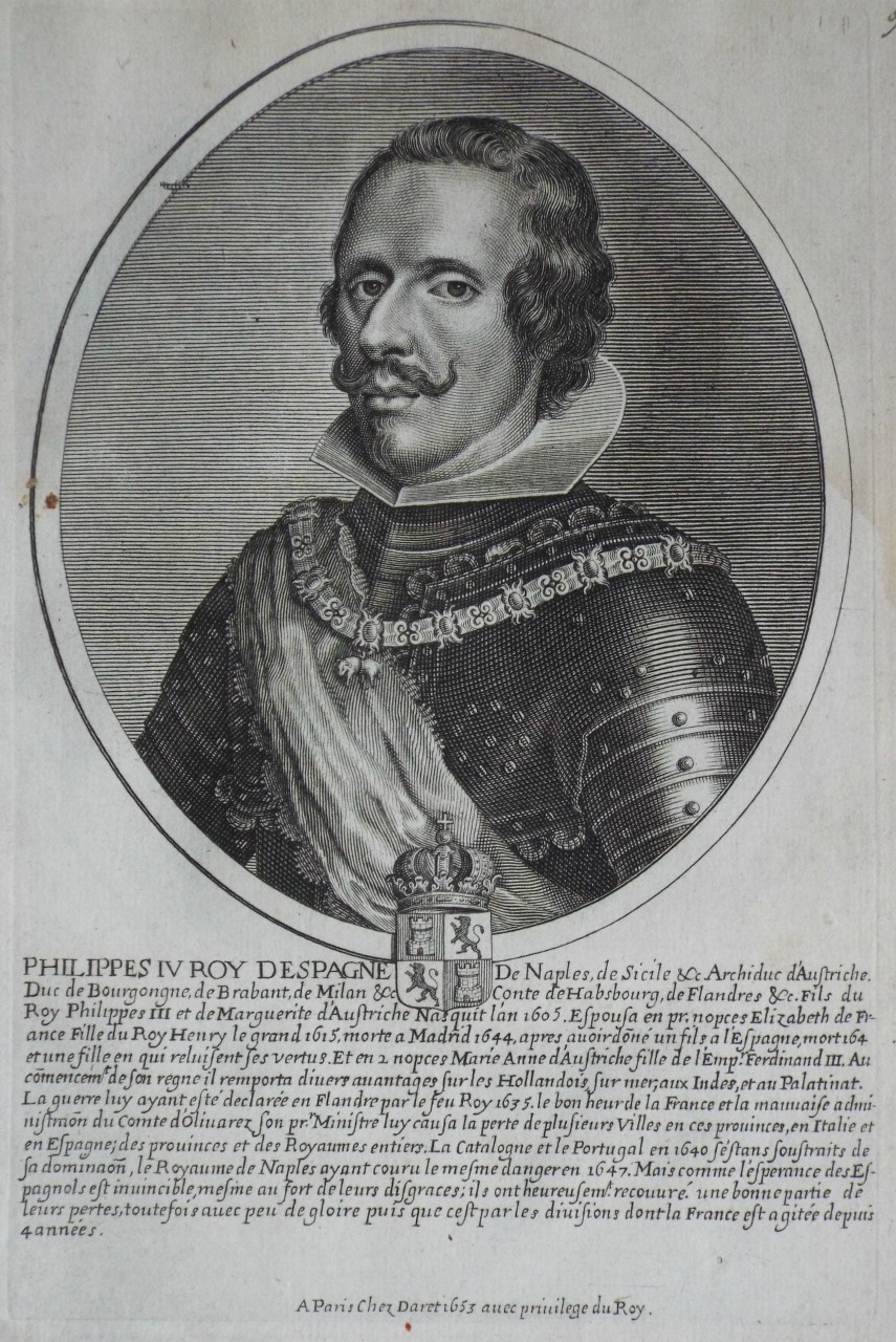 Print - Philippes IV Roi d'Espagne
