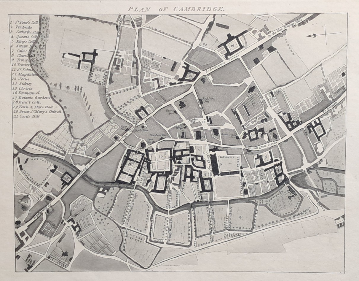 Aquatint - Plan of Cambridge.