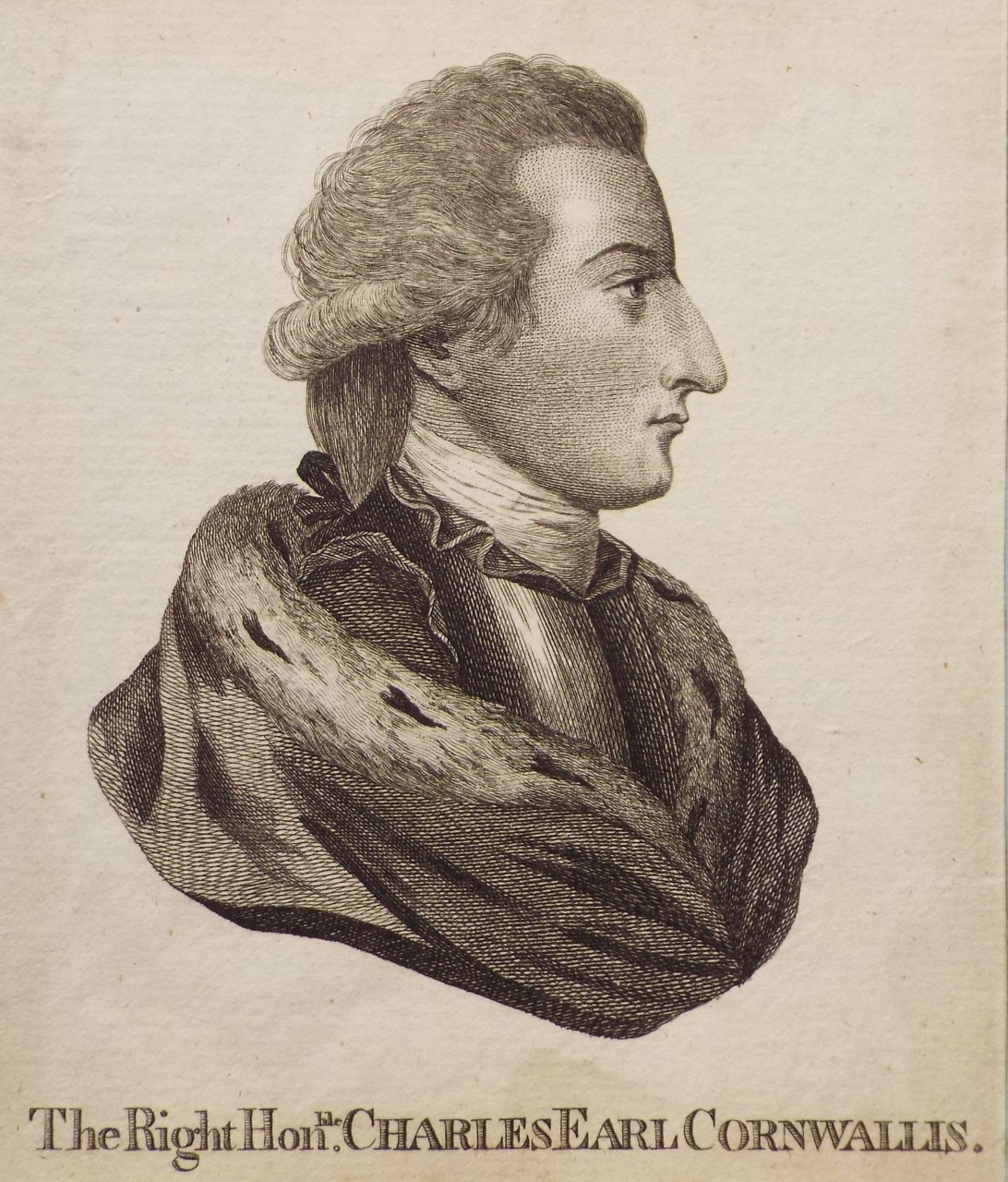 Print - The Right Honble. Charles Earl Cornwallis.