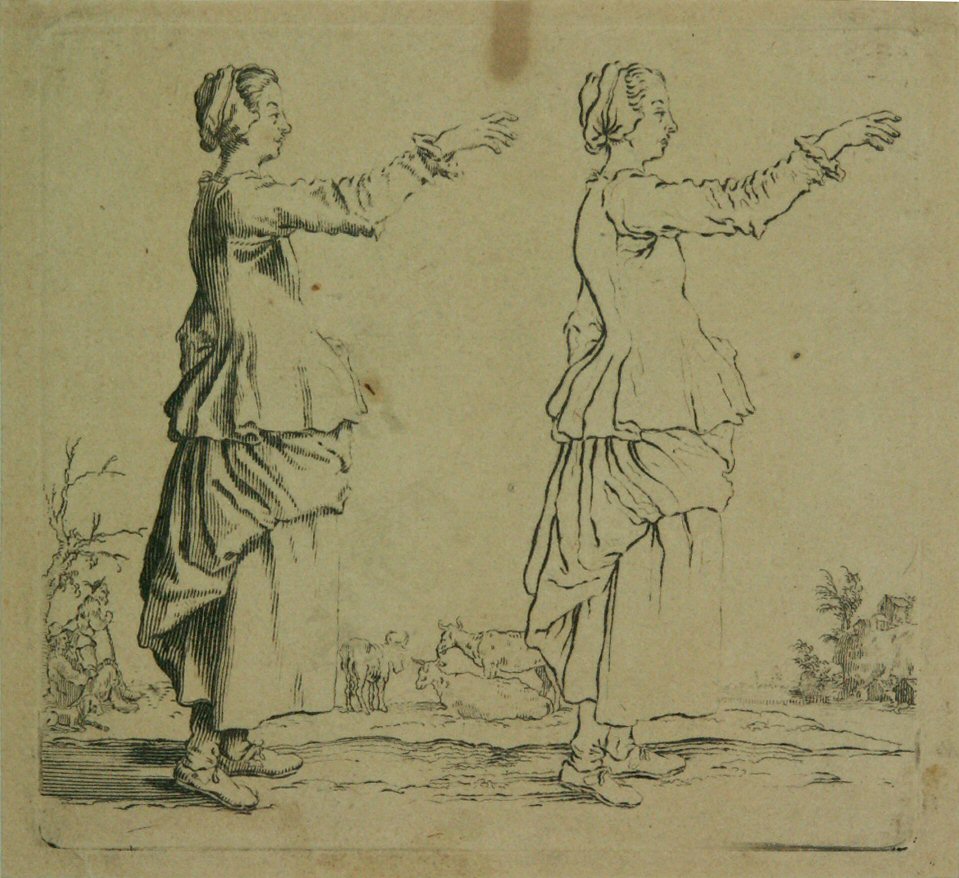 Etching - (Peasant woman x2)
