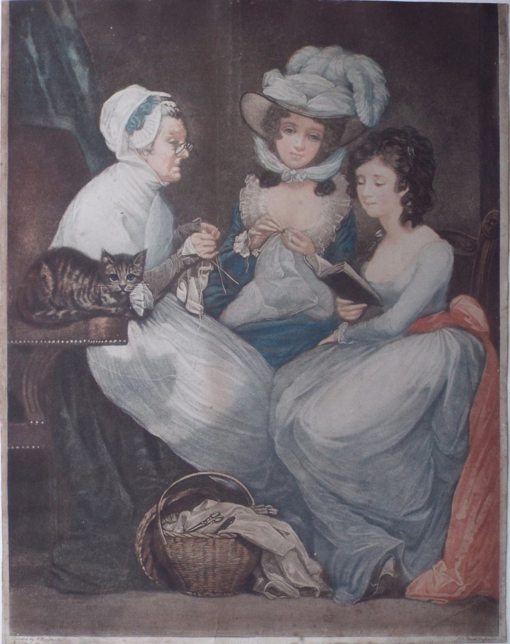 Mezzotint - A Visit to the Grandmother. - Smith
