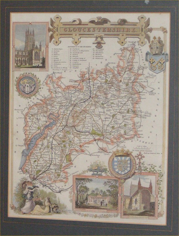 Map of Gloucestershire - Moule