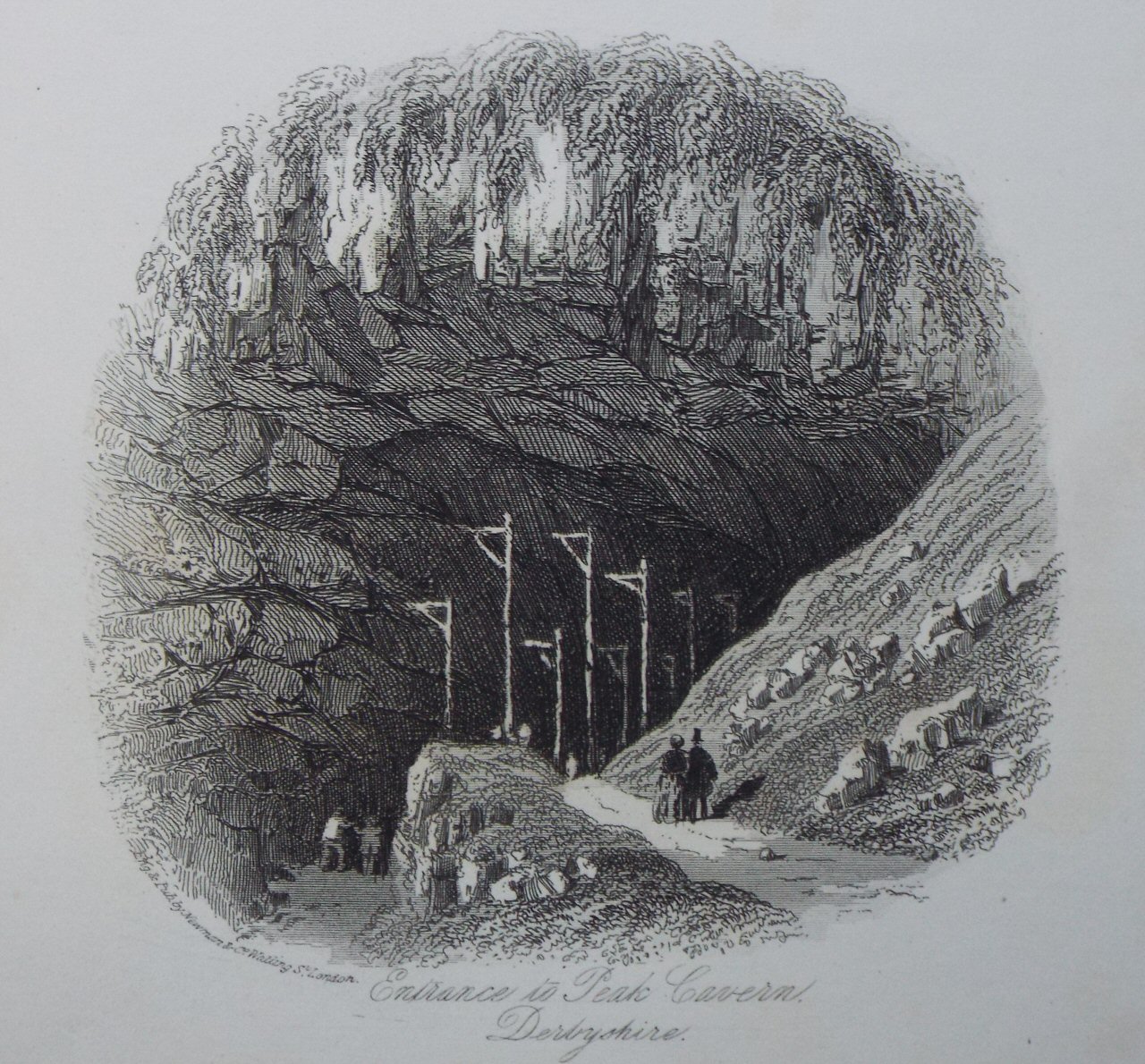 Steel Vignette - Entrance to Peak Cavern, Derbyshire. - Newman