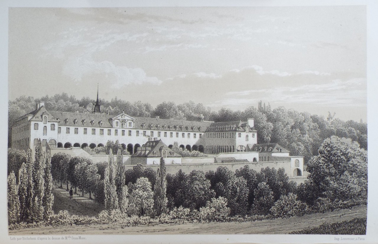 Lithograph - L'Hospice des Freres Saint-Jean-de-Dieu. - 