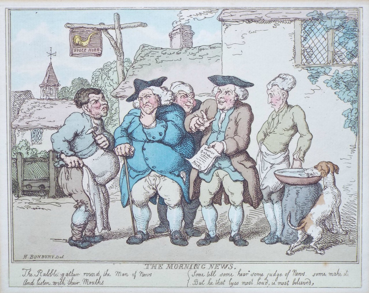 Etching - The Morning News. - Rowlandson