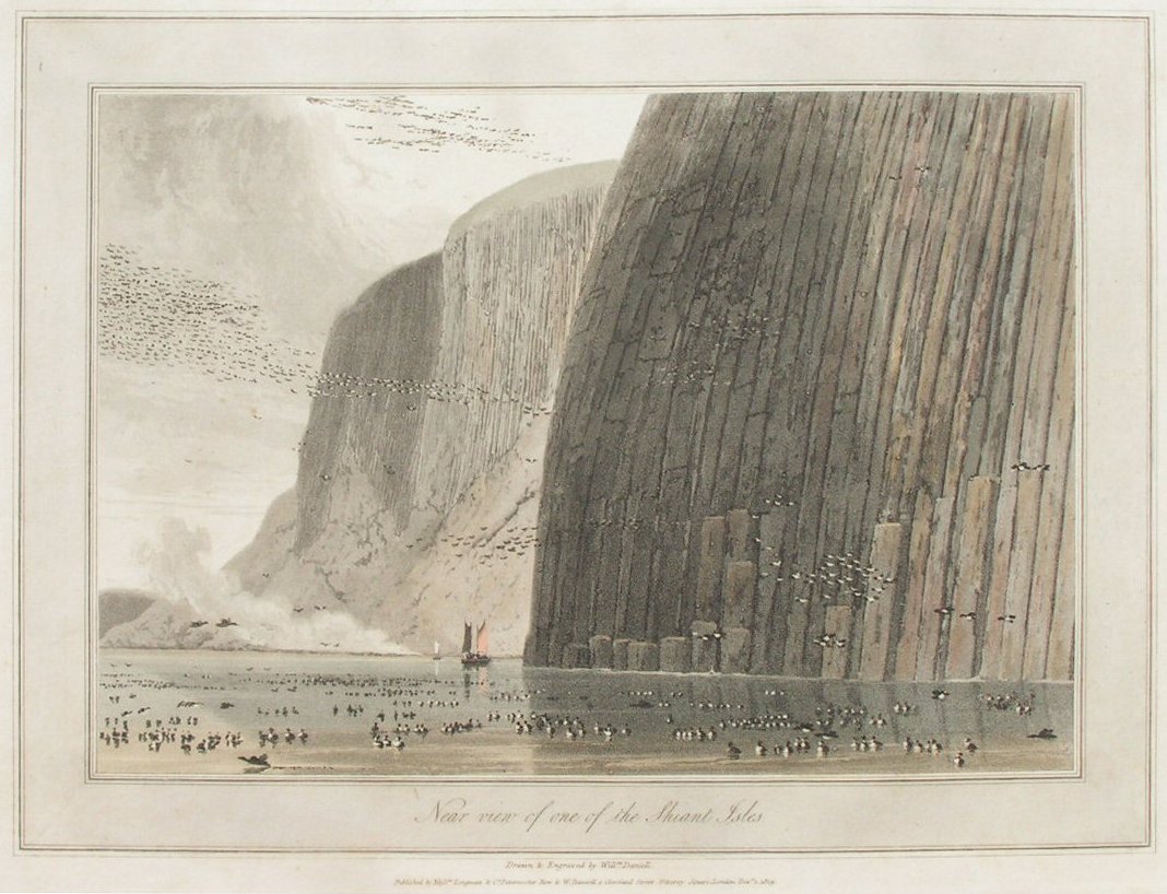 Aquatint - Near View of one of the Shiant Isles - Daniell