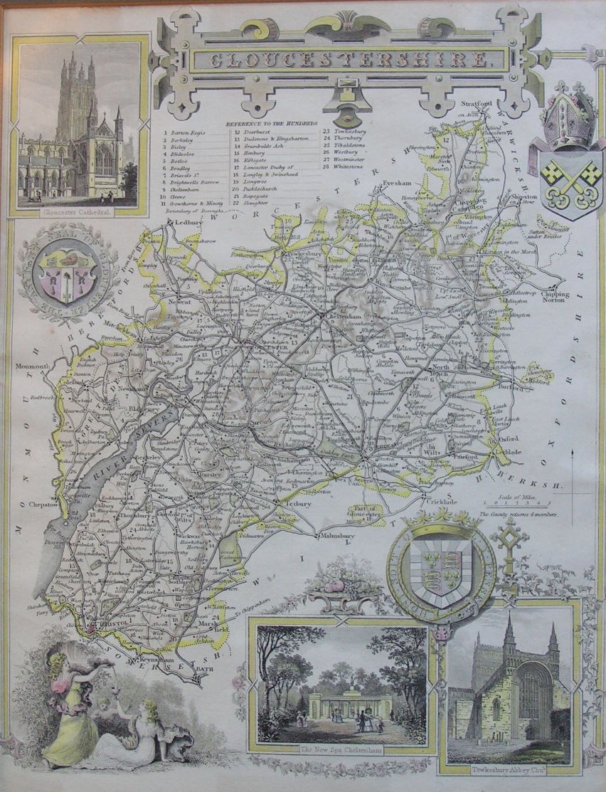 Map of Gloucestershire - Moule