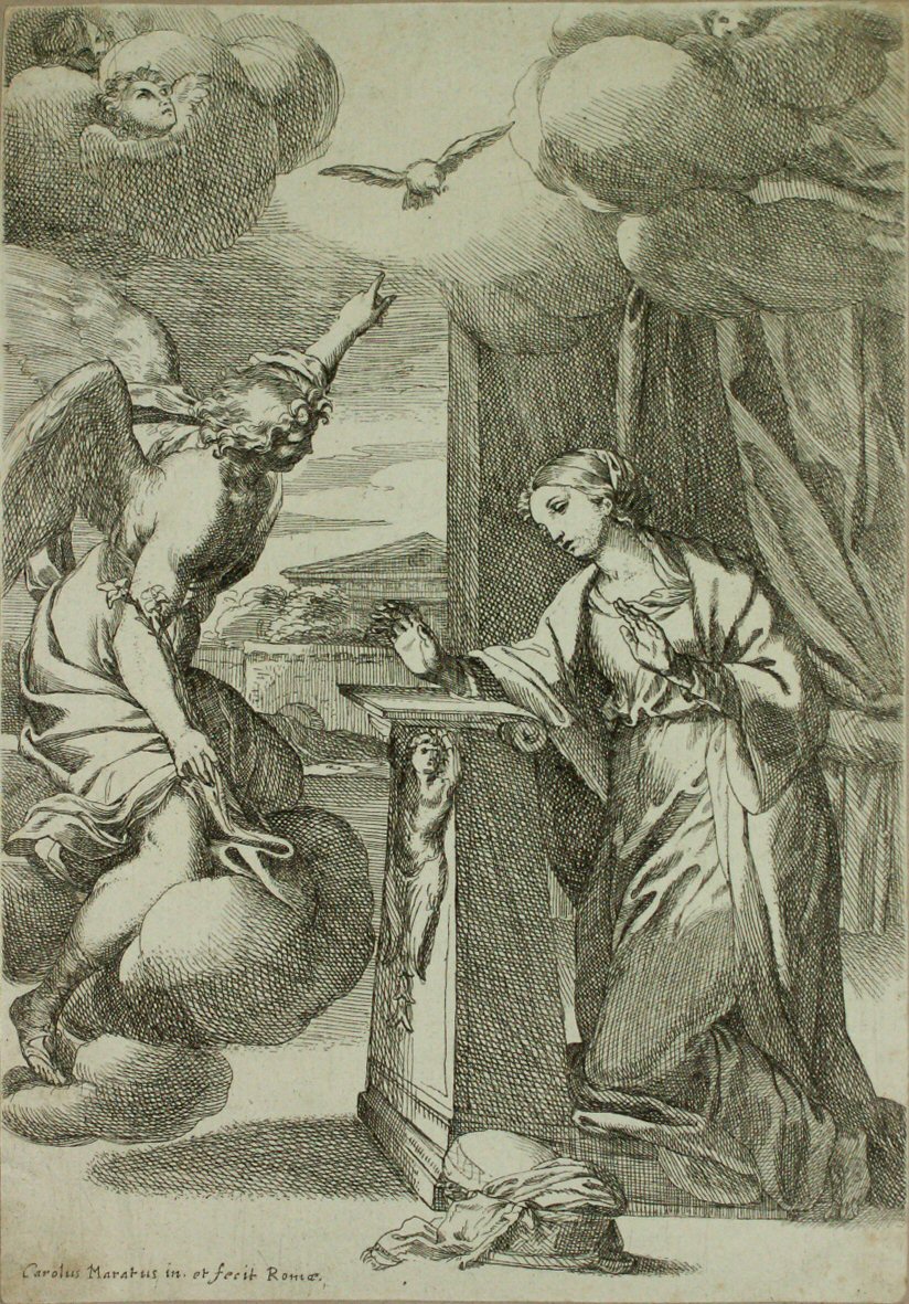 Etching - The Annunciation - Maratti