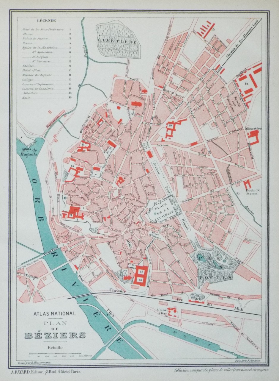 Map of Beziers - Beziers