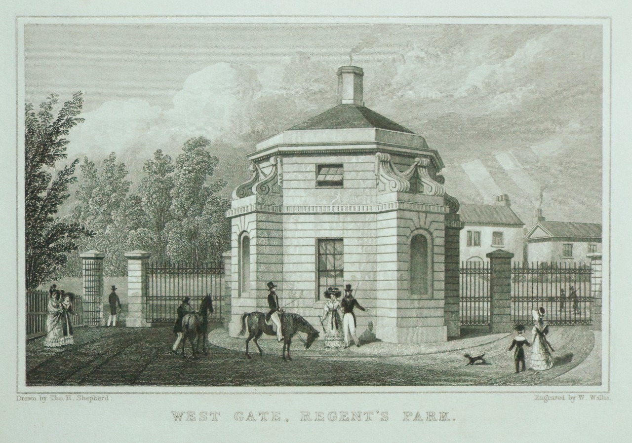 Print - West Gate, Regent's Park. - Wallis