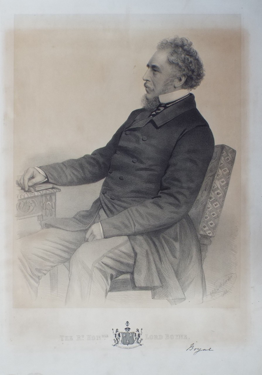 Lithograph - The Rt. Honble. Lord Boyne. - Bluck