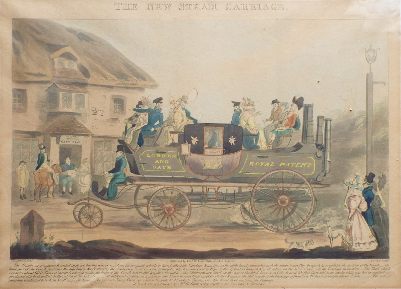 Aquatint - The New Steam Carriage - Pyall