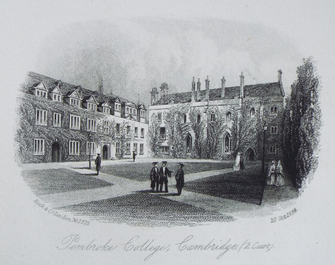 Steel Vignette - Pembroke College, Cambridge. (2 Court.) - Rock