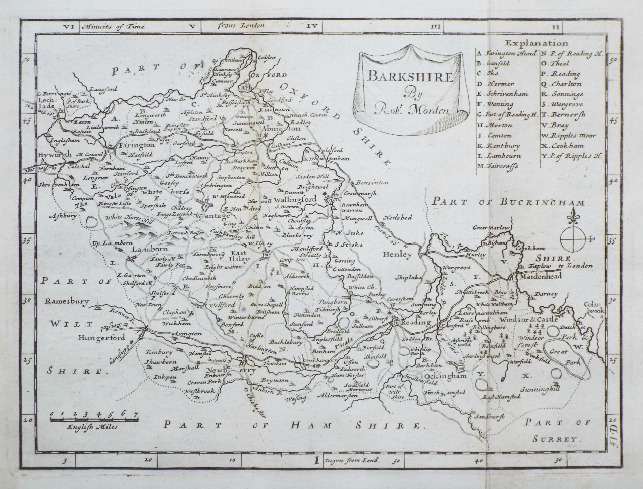 Map of Berkshire - Morden