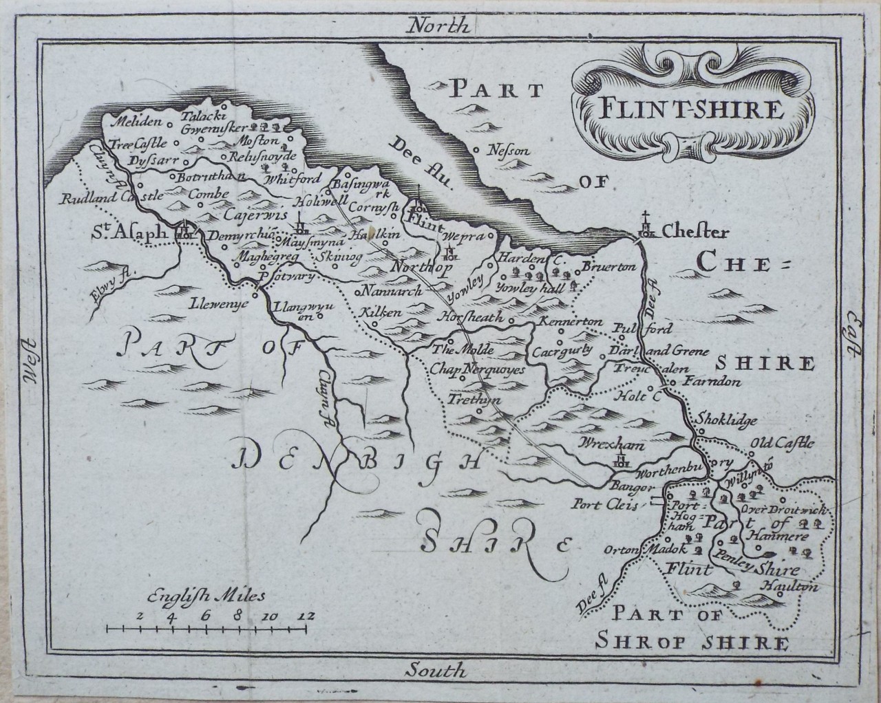 Map of Flintshire