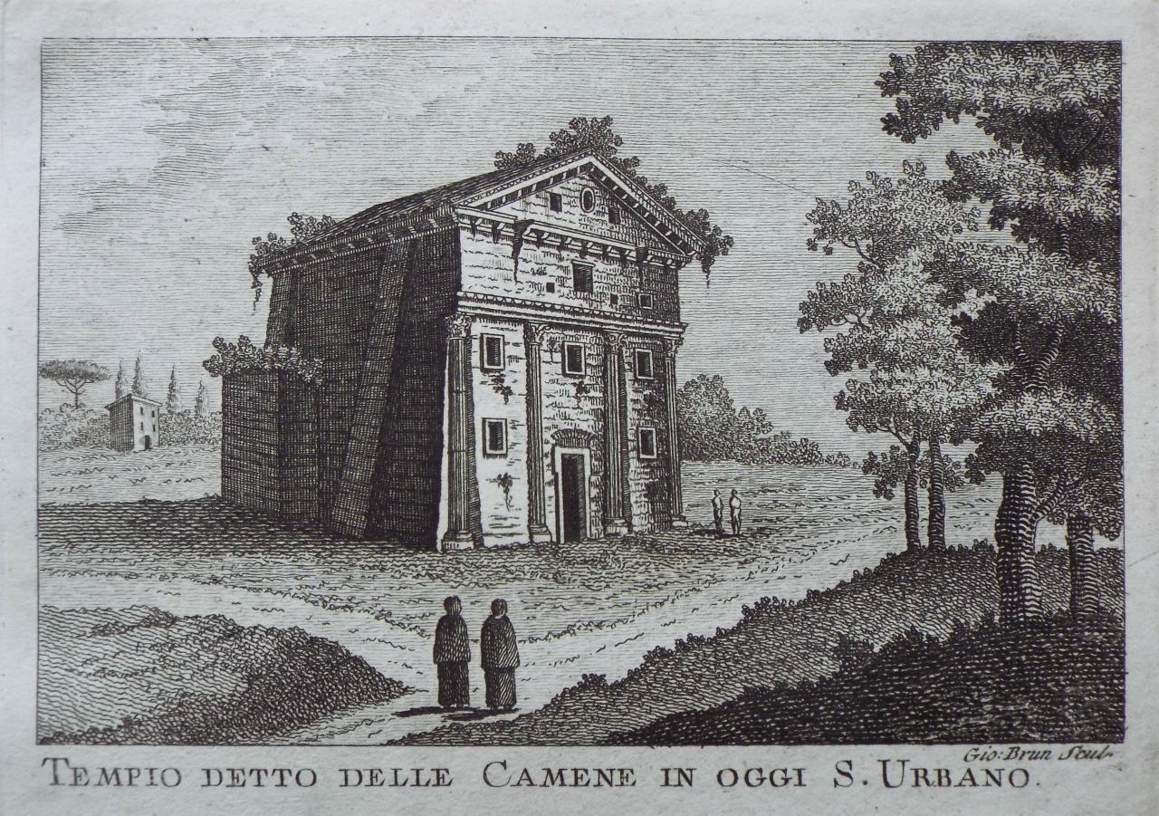 Print - Tempio detto delle Camene in Oggi S. Urbano - Brun