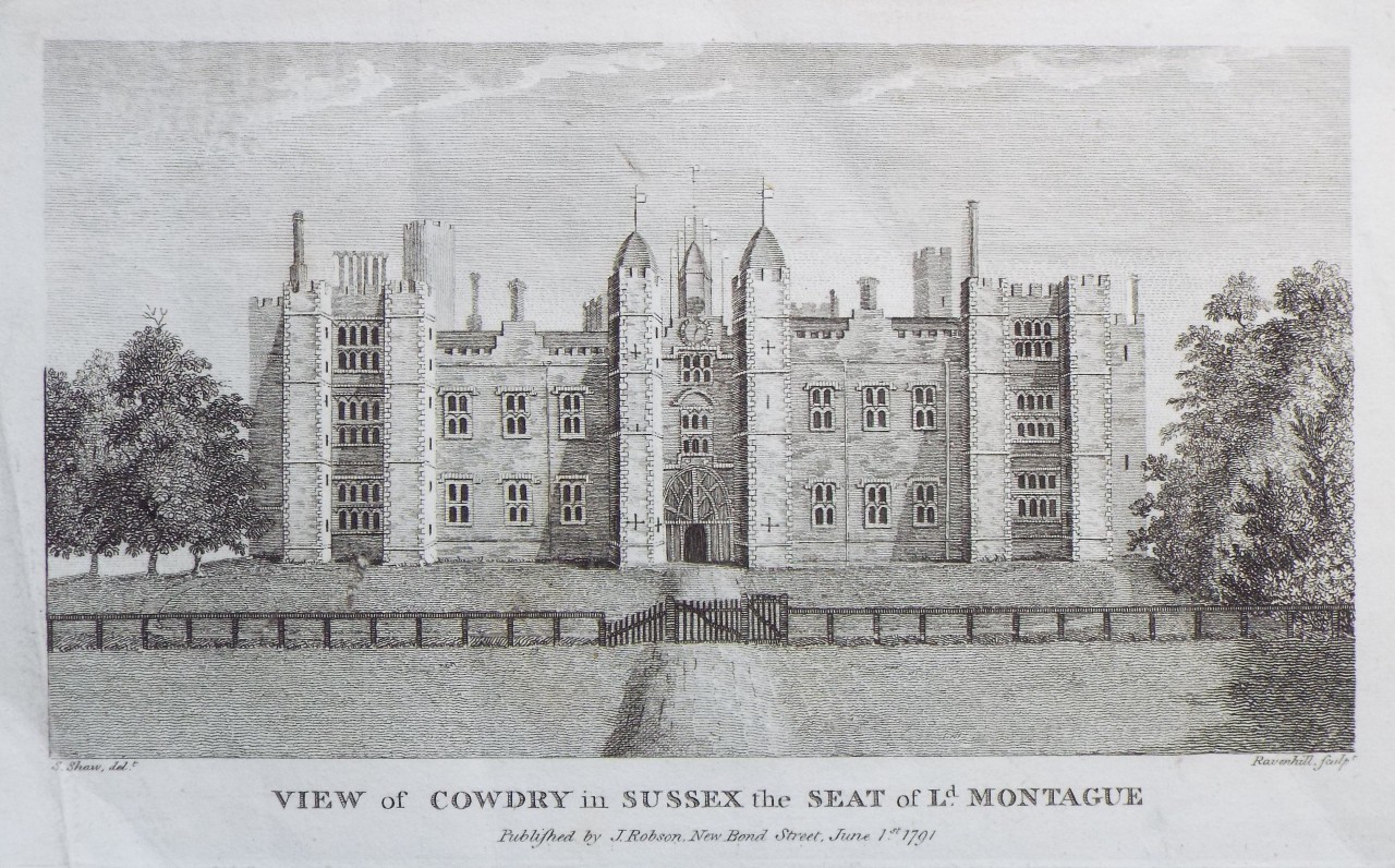 Print - View of Cowdry in Sussex the Seat of Ld. Montague. - 