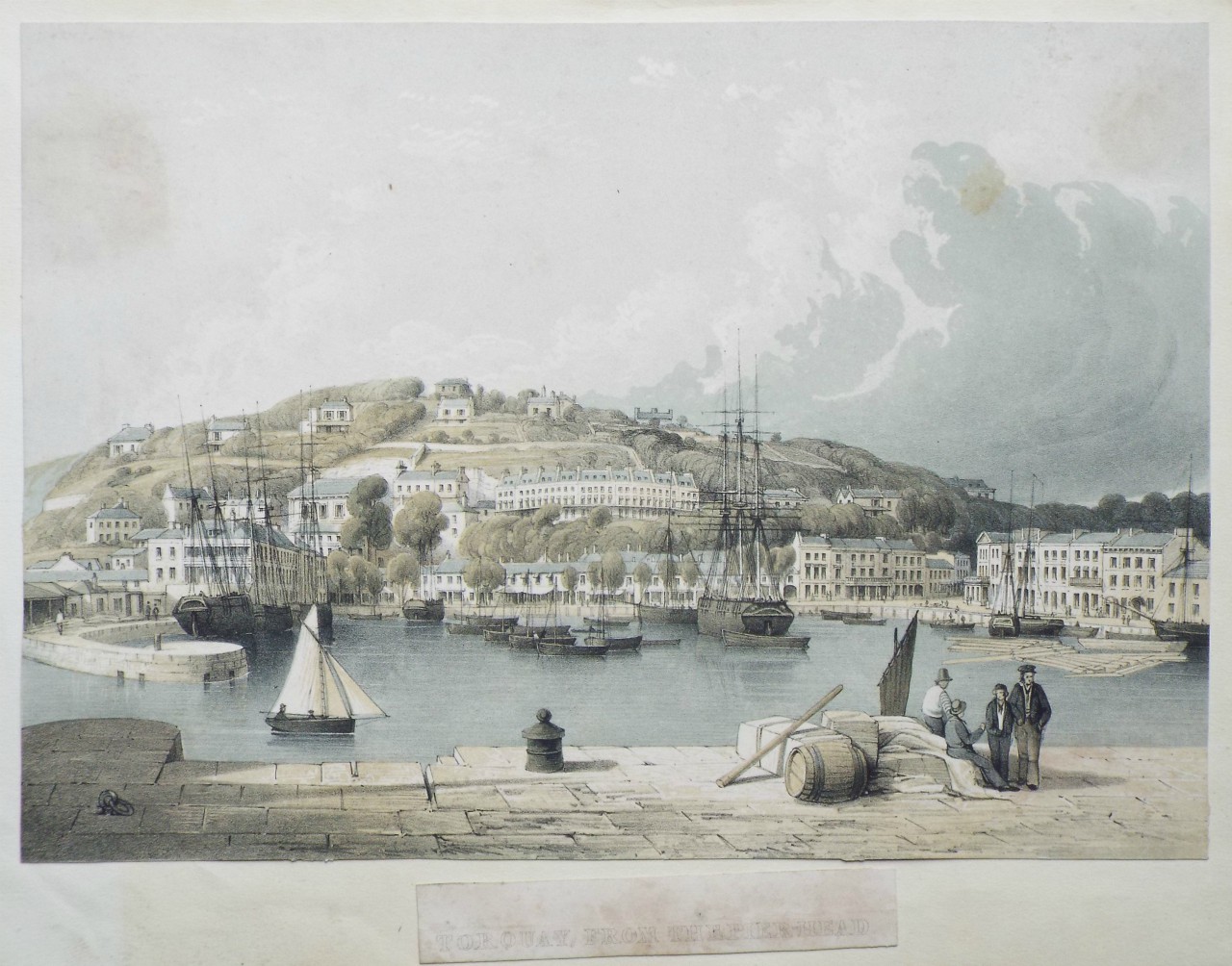 Lithograph - Torquay from the Pier Head. - Spreat
