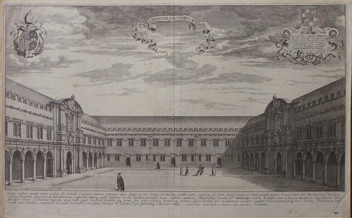 Print - Sive Area Aedificium Cantuariense Nova - Loggan