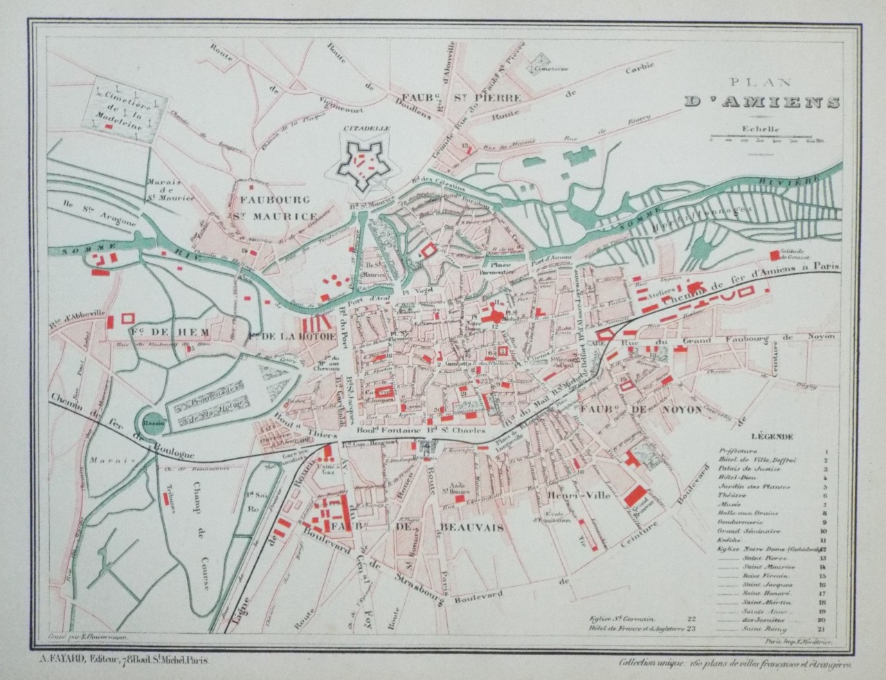 Map of Amiens - Amiens