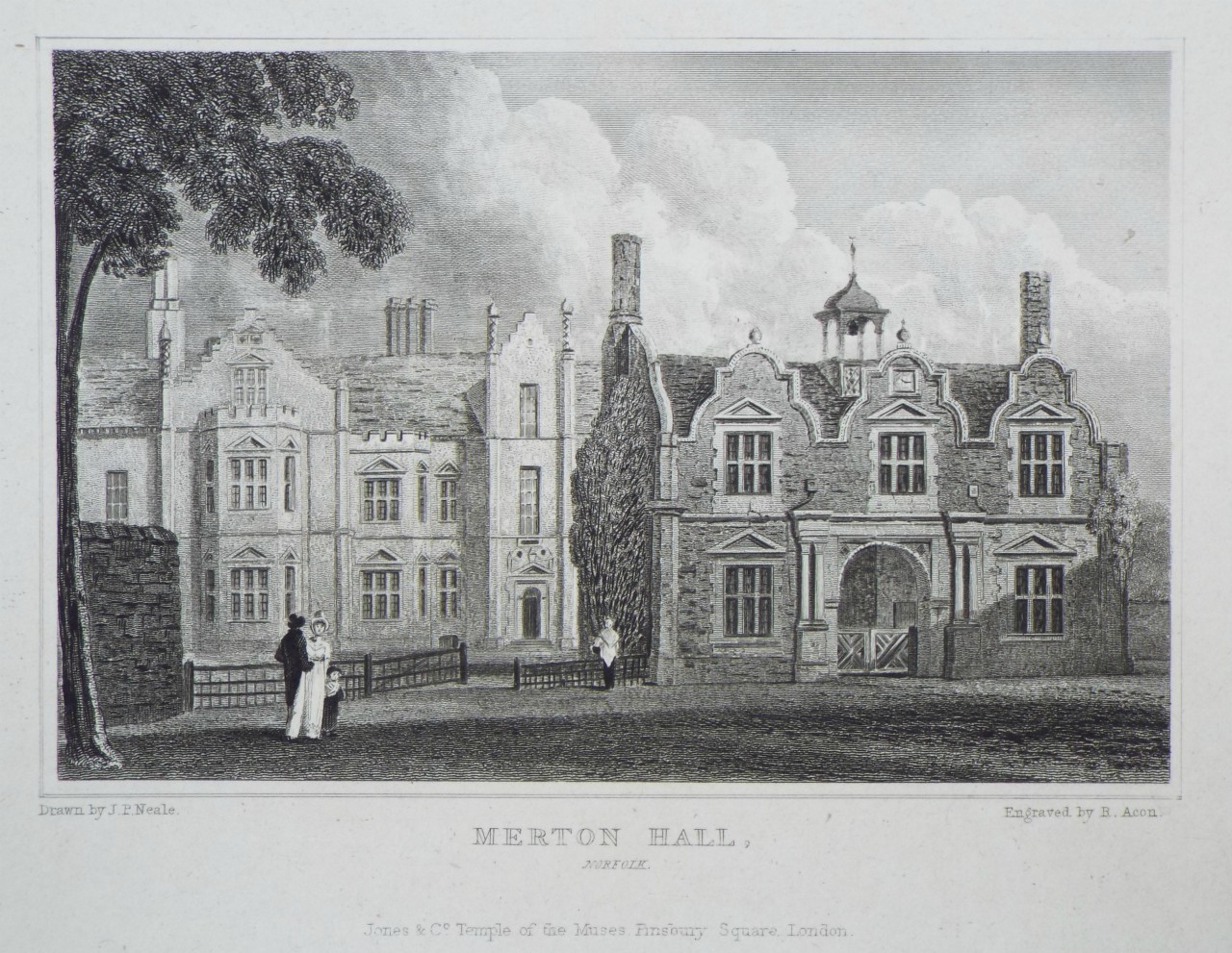 Print - Merton Hall, Norfolk. - Acon