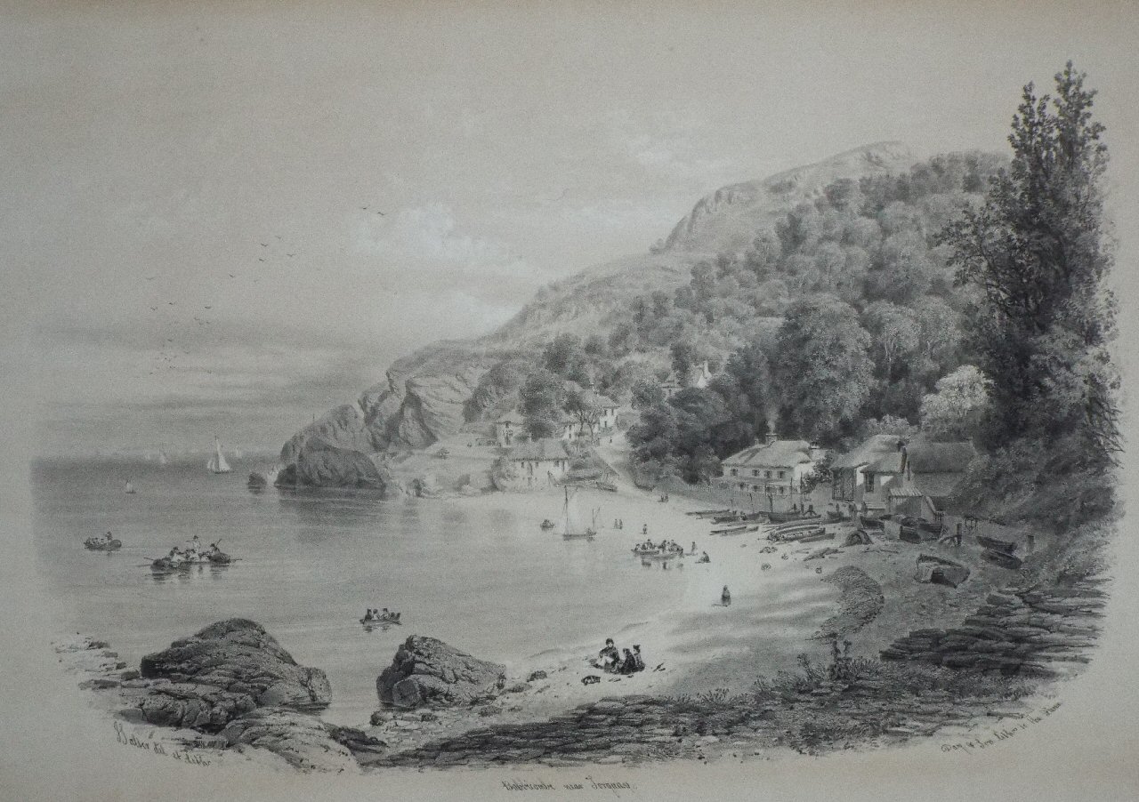 Lithograph - Babbacombe near Torquay - Salter