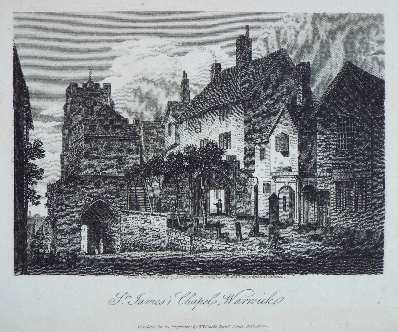 Print - St. James's Chapel, Warwick. - Storer