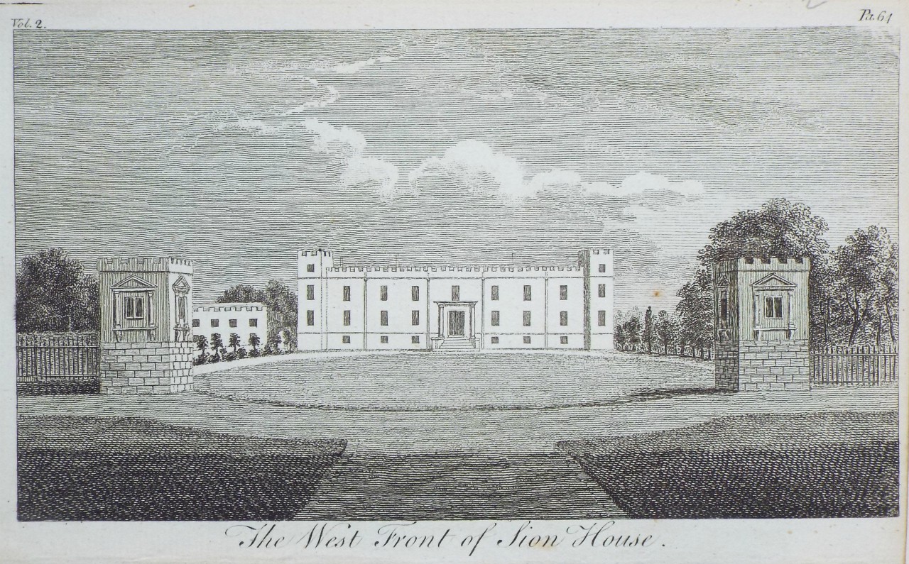 Print - The West Front of Sion House.