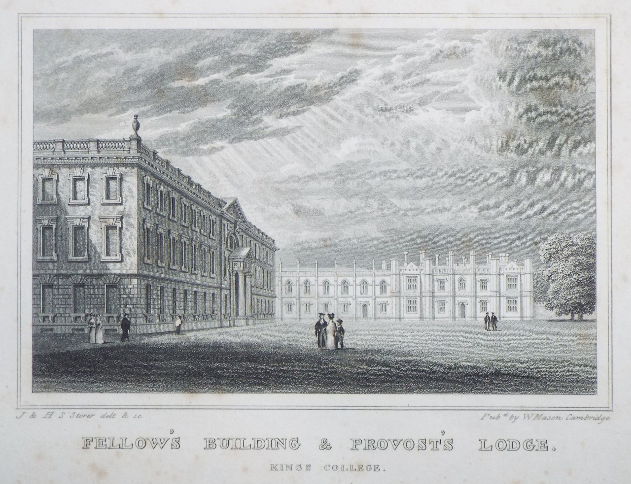 Print - Fellow's Buildings & Provost's Lodge. Kings College. - Storer