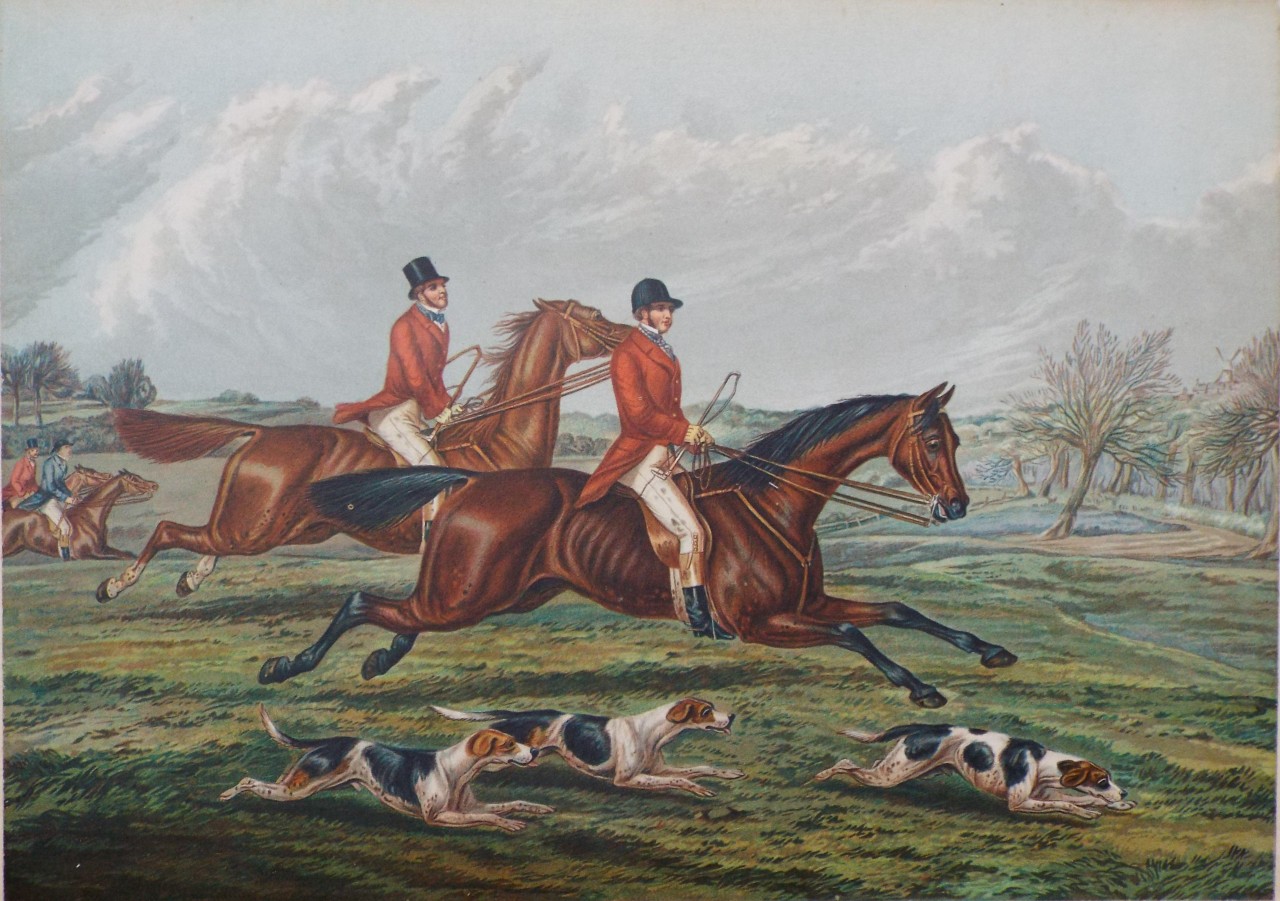 Aquatint - Fox hunting - Harris