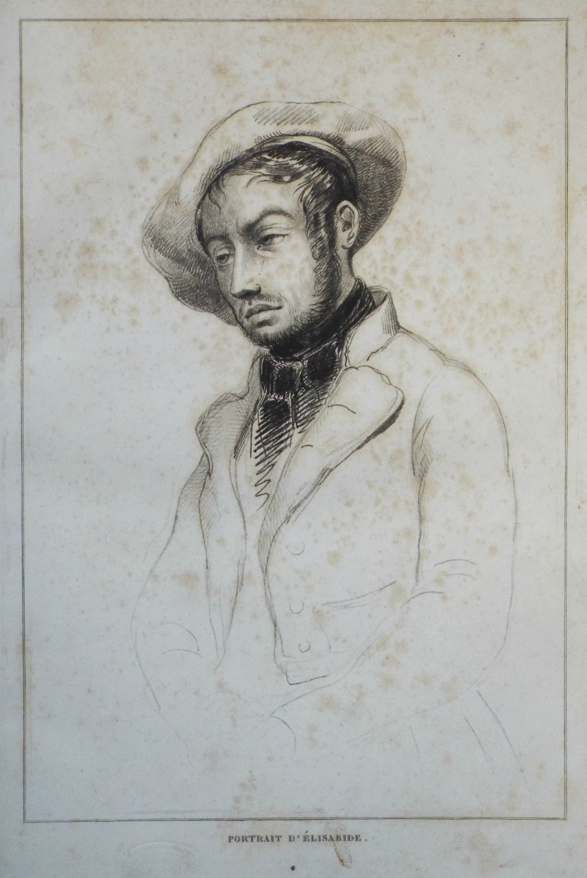 Lithograph - Portrait d'Elisabide.