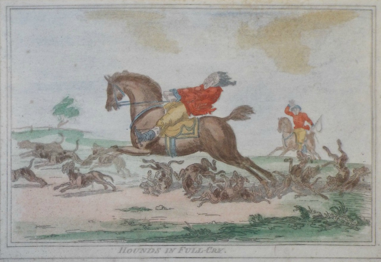 Etching - Hounds in Full-Cry. - Gillray