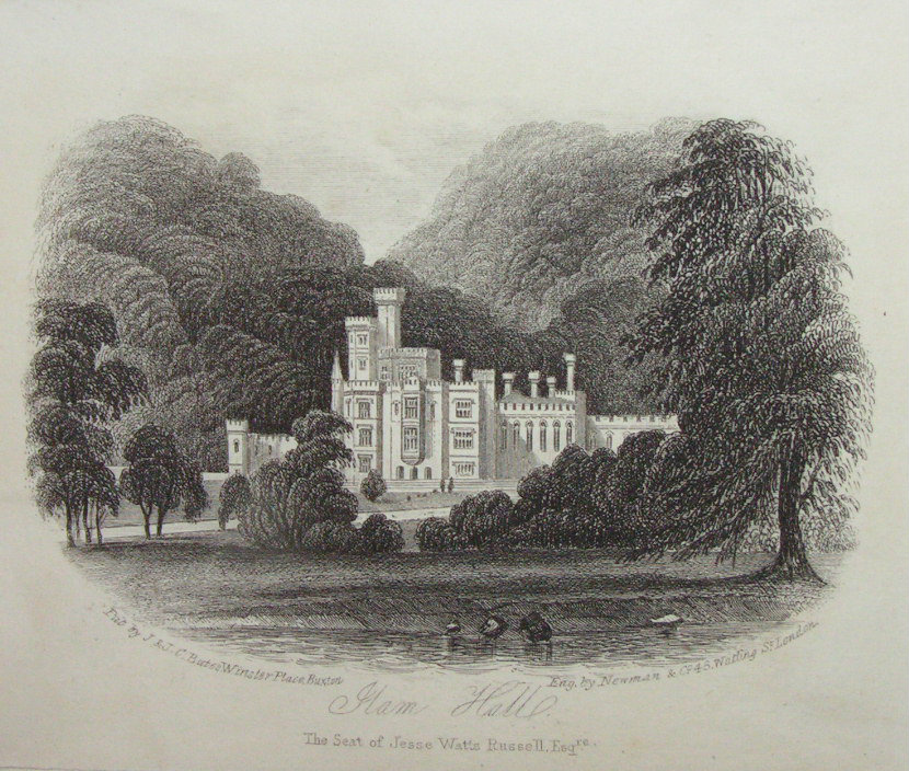 Steel Vignette - Ham Hall, The Seat of James Watts Russell Esqr. - Newman